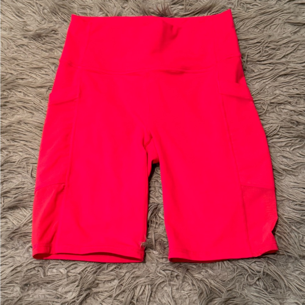 Fabletics Hot pink biker shorts Powerhold medium large